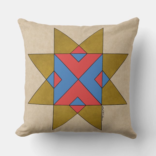 Lincolnshire Auseklis Witch Mark Cushion (Front)