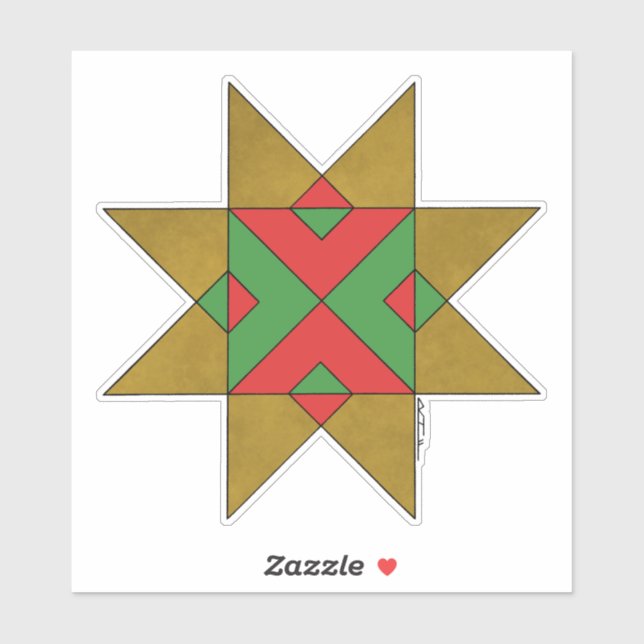 Lincolnshire Auseklis Witch Mark Red and Green (Sheet)