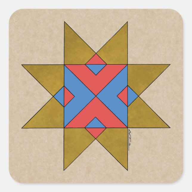 Lincolnshire Auseklis Witch Mark Square Sticker (Front)