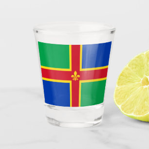 Lincolnshire county flag shot glass