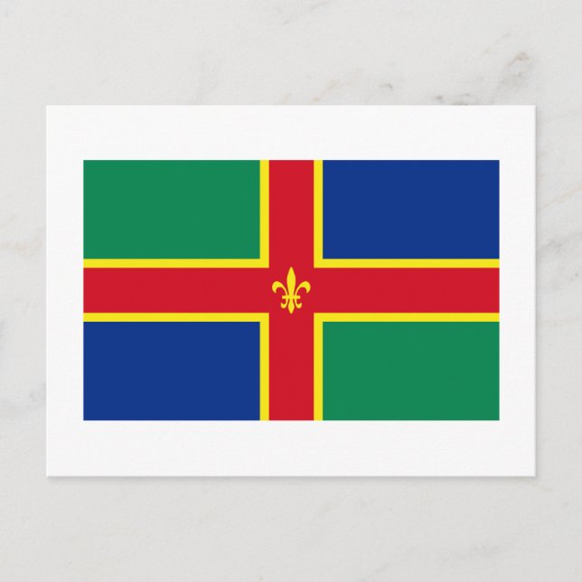 Lincolnshire Flag Postcard (Front)