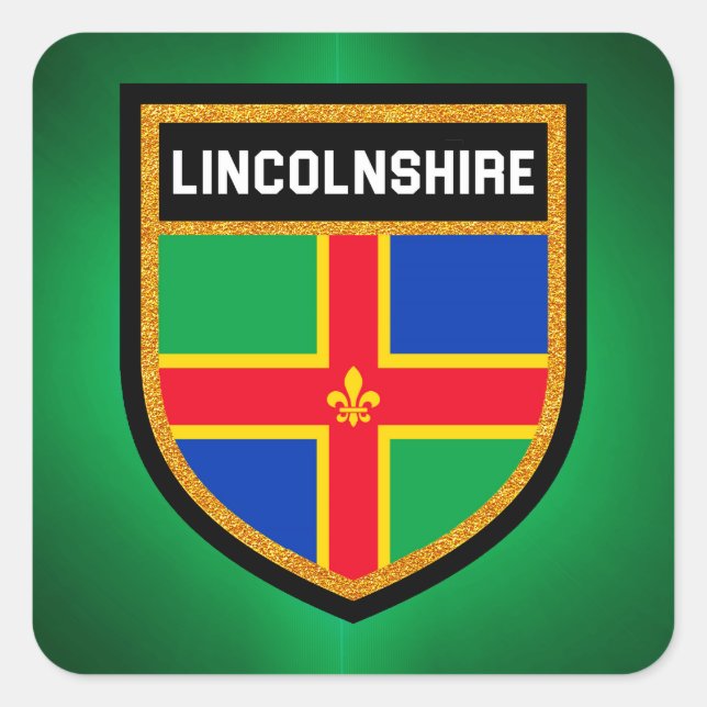 Lincolnshire Flag Square Sticker (Front)