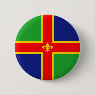 Lincolnshire flag united kingdom great britain e 6 cm round badge