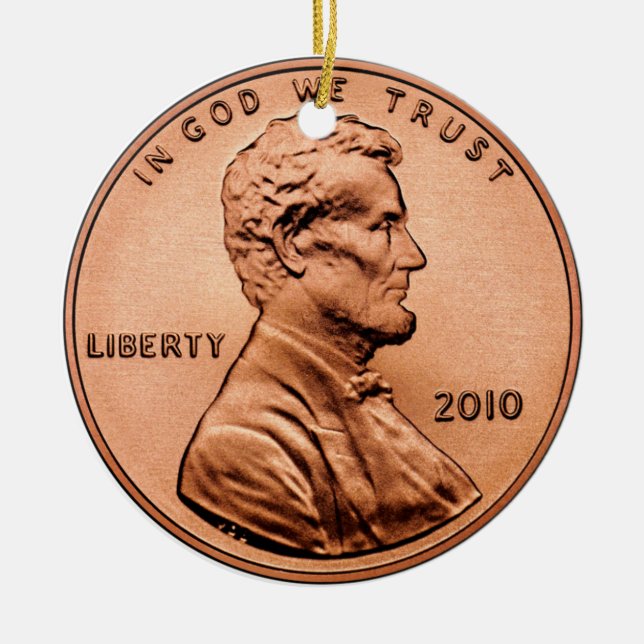 LINCOLPENNY CERAMIC TREE DECORATION (Front)
