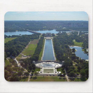 Lincon Memorial - Pool - WWII memorial.jpg Mouse Mat