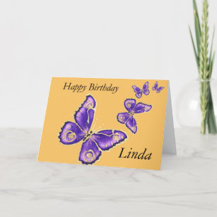 Linda Happy Birthday Butterfly Card