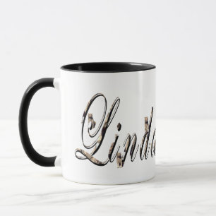 Linda, Name, Logo, Black Combo Coffee Mug. Mug