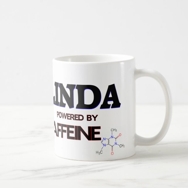 Linda powered by caffeine coffee mug (Right)