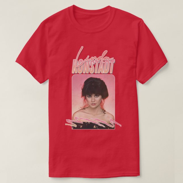 Linda Ronstadt Original Retro Style Fan Art Design T-Shirt (Design Front)