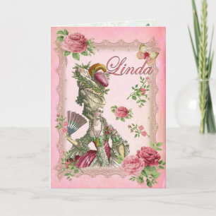 linda roses note card