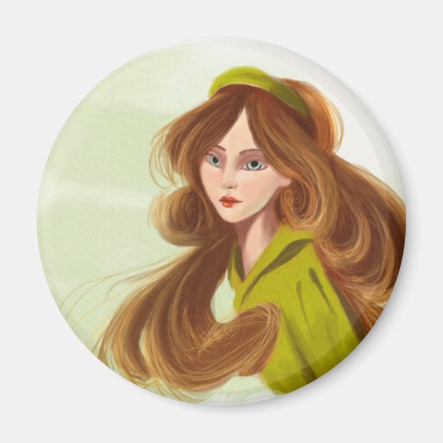 Linda Round Magnet (Front)