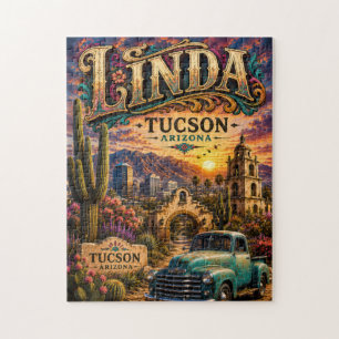 Linda Tucson Arizona Personalised Southwestern Jigsaw Puzzle