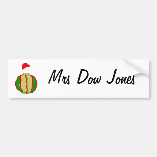 lindalarge, Mrs Dow Jones Bumper Sticker (Front)