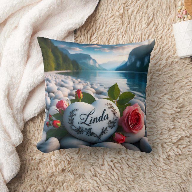 Linda's Heart at Sunrise Cushion (Blanket)
