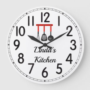 Linda's Kitchen Large Clock