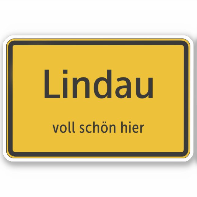 Lindau decal sticker car sticker (Front)