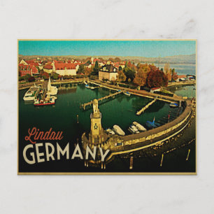 Lindau Germany Panorama Postcard
