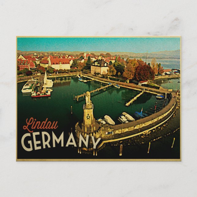 Lindau Germany Panorama Postcard (Front)