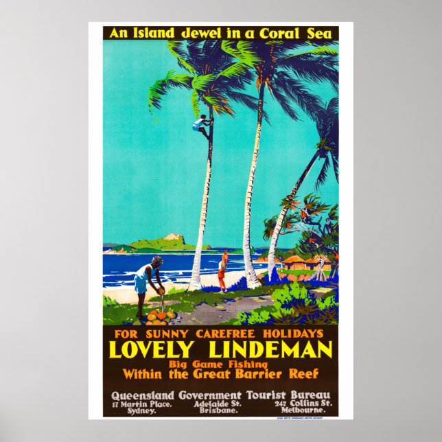 Lindeman Island Vintage Australian Poster (Front)
