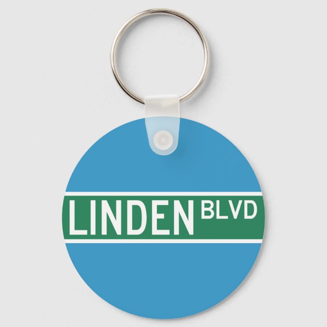 Linden Boulevard Sign Key Ring (Front)