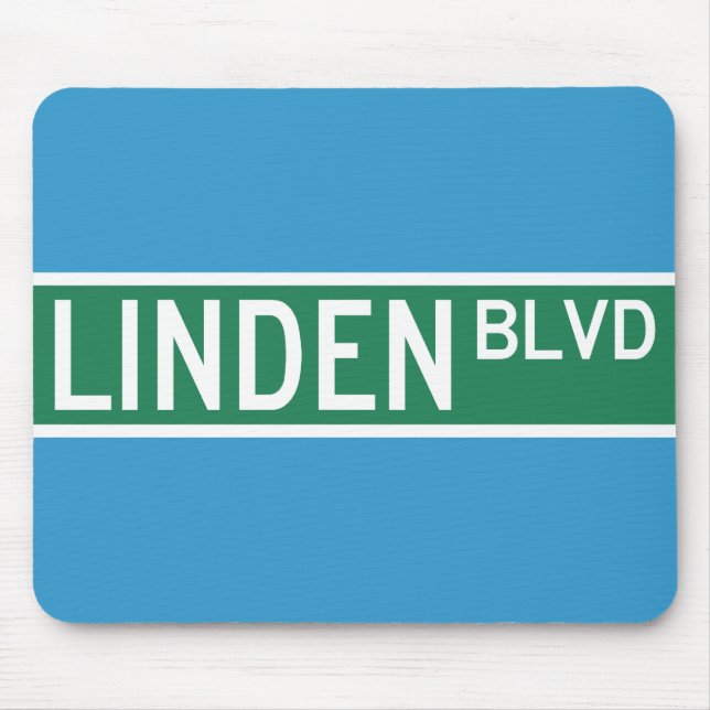 Linden Boulevard Sign Mouse Mat (Front)