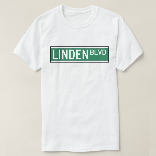 Linden Boulevard Sign T-Shirt (Design Front)