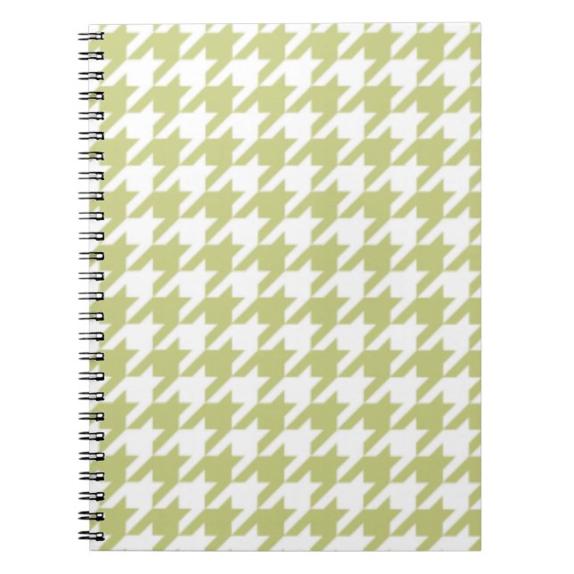 Linden Green Houndstooth Notepad Notebook (Front)