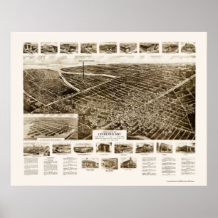 Lindenhurst, NY Panoramic Map - 1926 Poster