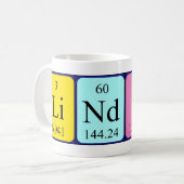 Lindita periodic table name mug (Front Left)