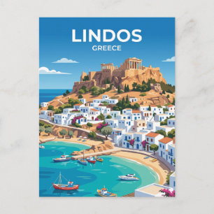 Lindos Greece Postcard