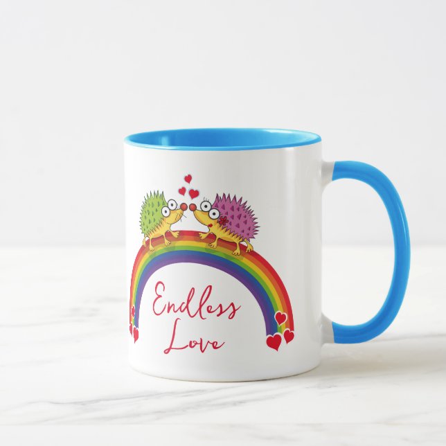 Lindos Hedgehog Lovers. Hedgehog, Mug (Right)