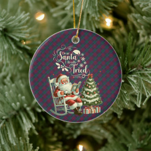 Lindsay Ancien Scottish Tartan  Christmas Ceramic Tree Decoration