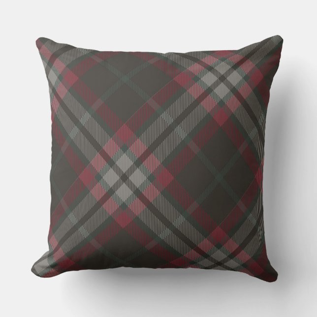 Lindsay Ancient Hunting Tartan Plaid Argyle Cushion (Front)