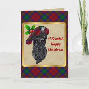 Lindsay Clan Badge & Tartan Personalised Xmas Card