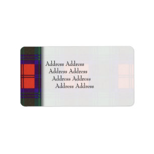 Lindsay clan Plaid Scottish tartan Label