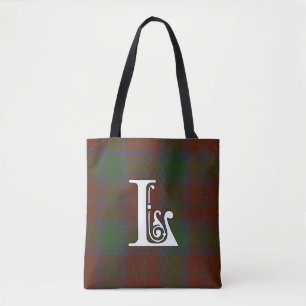 Lindsay Clan Tartan Monogram Tote Bag