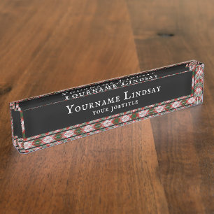 Lindsay Dress Clan Tartan Plaid Pattern Nameplate