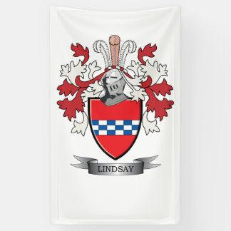 Lindsay Family Crest and Lindsay Coat of Arms Banner