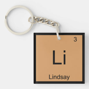 Lindsay Name Chemistry Element Periodic Table Key Ring