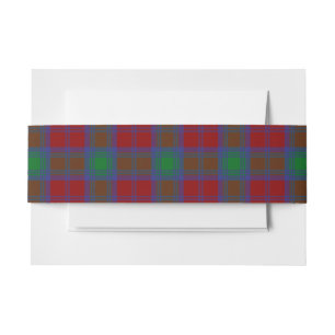 Lindsay Scottish Tartan Belly Band Invitation Belly Band