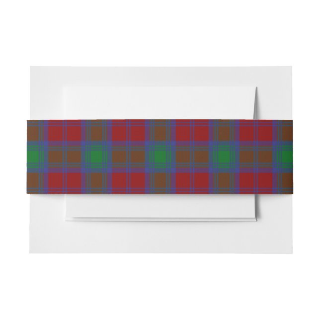 Lindsay Scottish Tartan Belly Band Invitation Belly Band (Front Example)