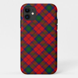 Lindsay tartan red green plaid iPhone 11 case