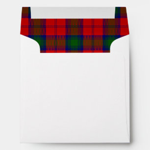 Lindsay tartan red green plaid envelope
