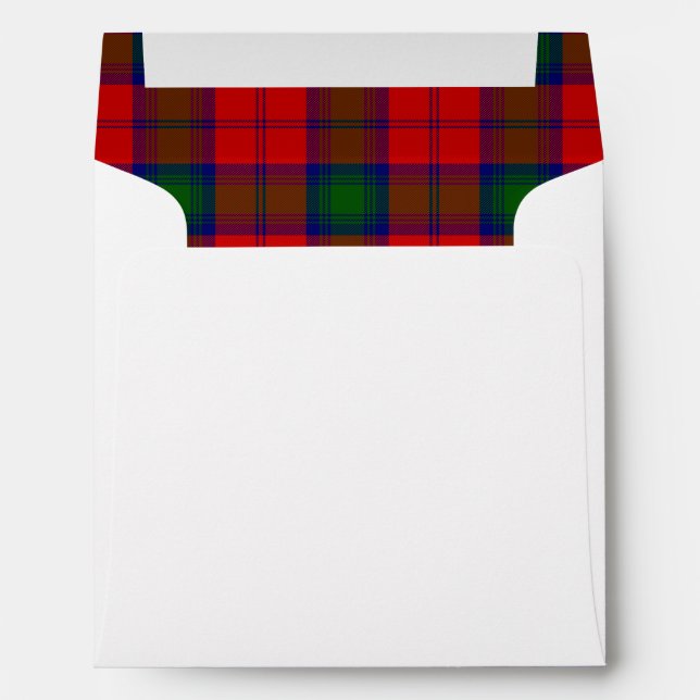 Lindsay tartan red green plaid envelope (Back (Bottom))