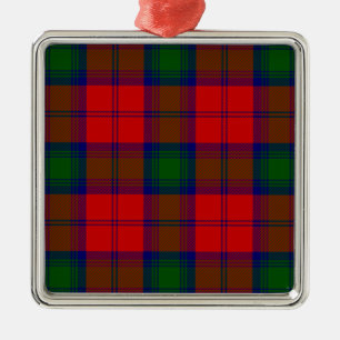 Lindsay tartan red green plaid metal tree decoration