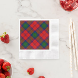 Lindsay tartan red green plaid napkin