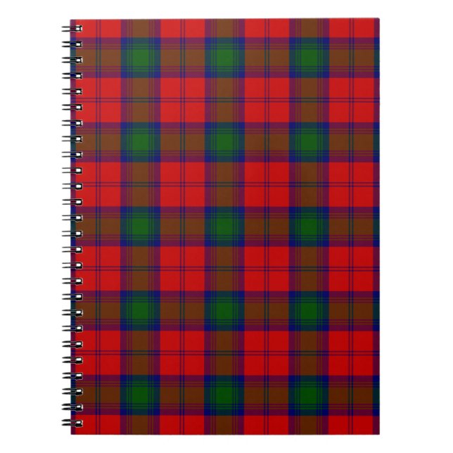 Lindsay tartan red green plaid notebook (Front)