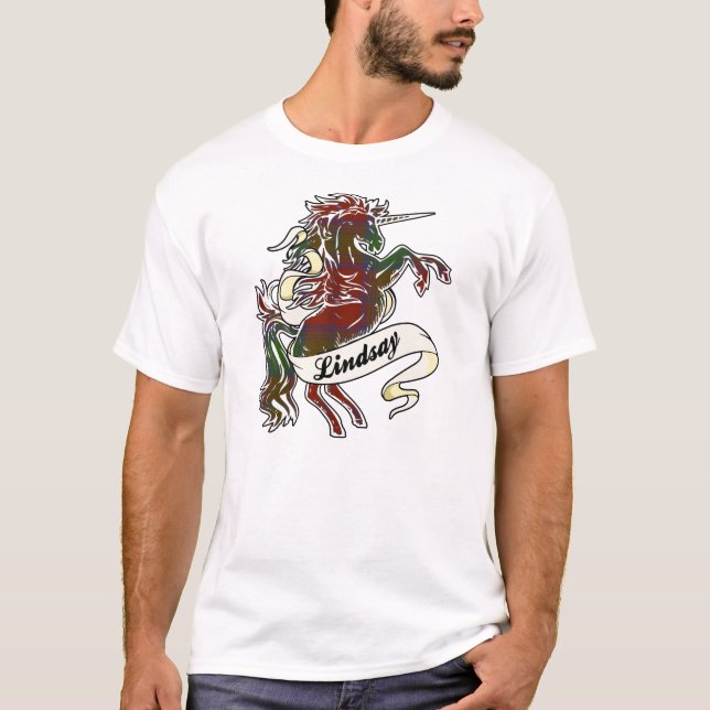 Lindsay Tartan Unicorn T-Shirt (Front)