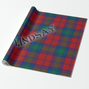 Lindsay Tartan with the Last Name Wrapping Paper