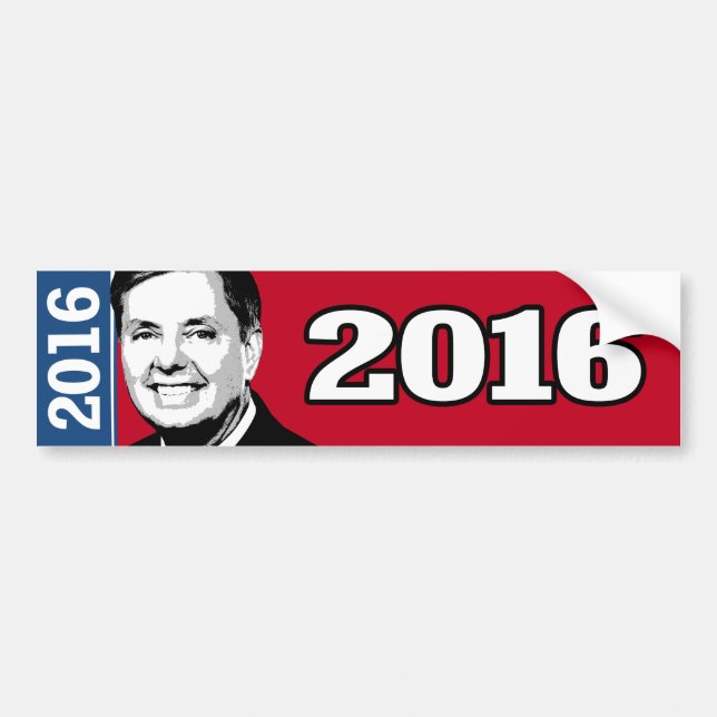 LINDSEY GRAHAM 2016 CANDIDATE BUMPER STICKER (Front)